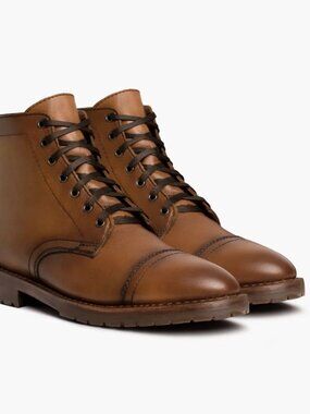 Thursday Boot Company Major Zip-Up Boots Tan Cuero Leather Men's Size 11